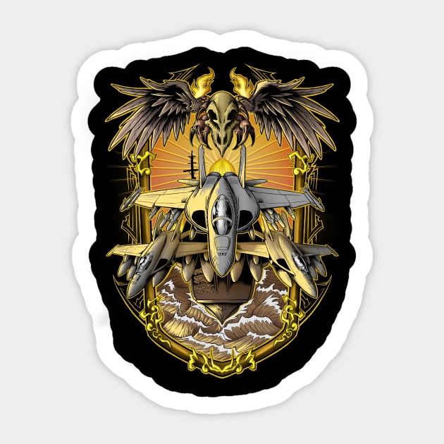 F/A-18 Strike Fighters Sticker by Maindrid